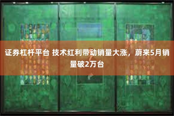 证券杠杆平台 技术红利带动销量大涨，蔚来5月销量破2万台